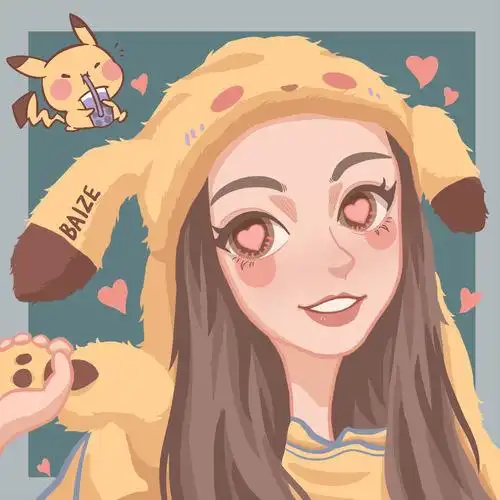 卡通头像|约稿|皮卡丘女孩纸.