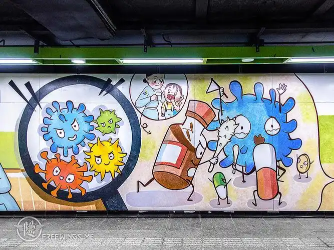 地铁站彩绘梦想医学院