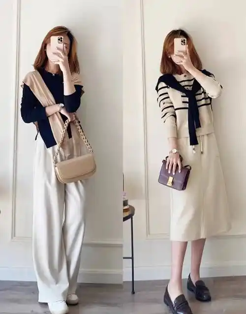 穿衣搭配-春季女生通勤上班气质休闲穿搭
