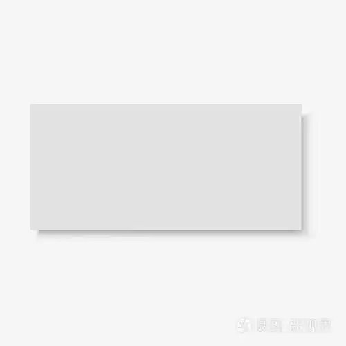 空白的纸横幅与阴影.矢量