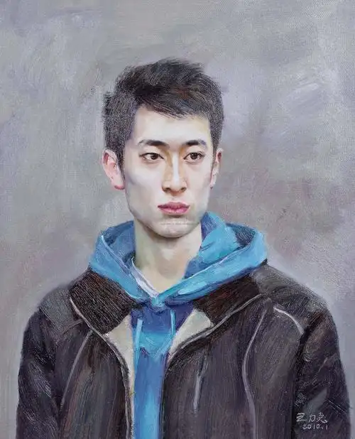 00012010年作男青年肖像油彩画布
