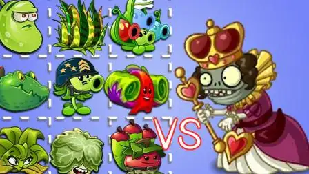 植物大战僵尸游戏 使用各种植物对战100个童话小鬼僵尸
