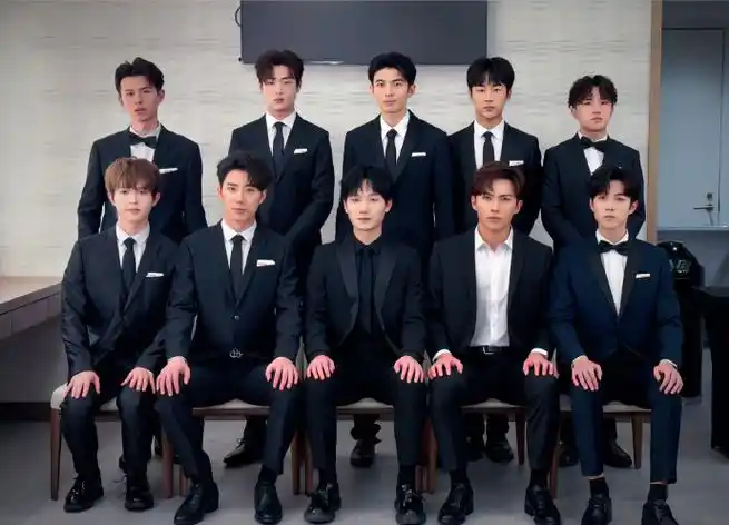 十个勤天全员黑西装