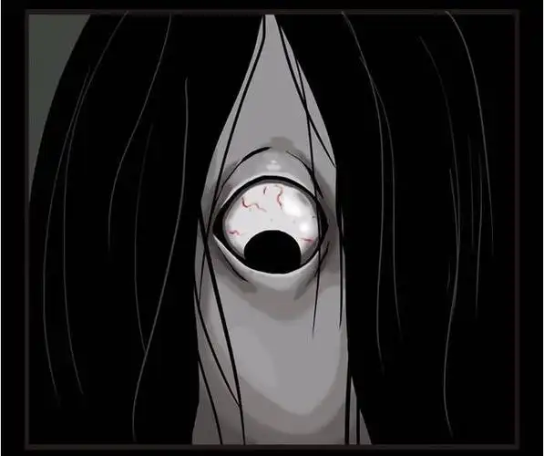 搞笑漫画:贞子的长发飘起,露出了脸