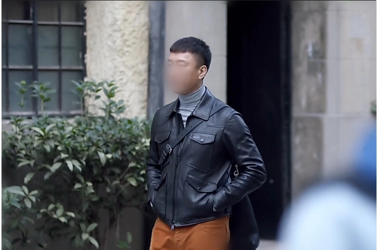 好先生陆远孙红雷同款山羊皮衣男机车翻领修身短款夹克春装外套潮