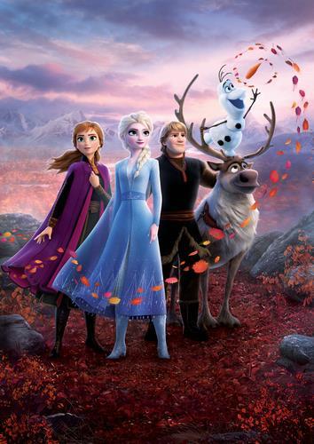 冰雪奇缘迪士尼动画电影海报书房儿童寝室装饰画相框现代装饰画