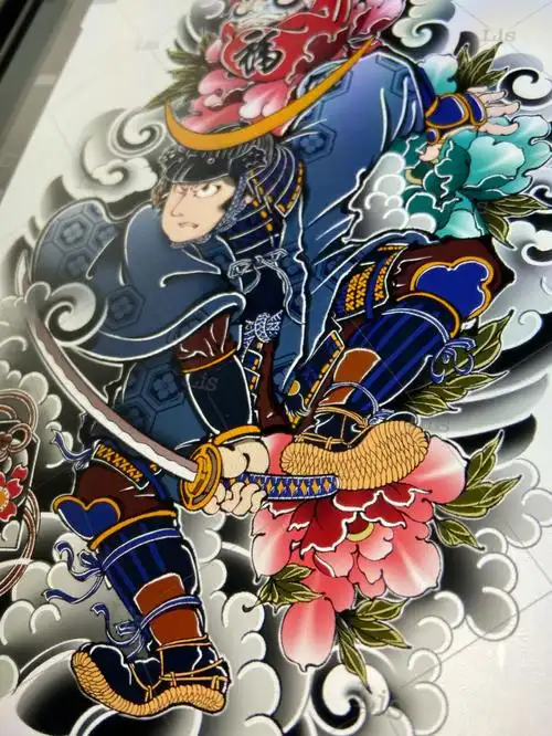 日式传统武士花臂