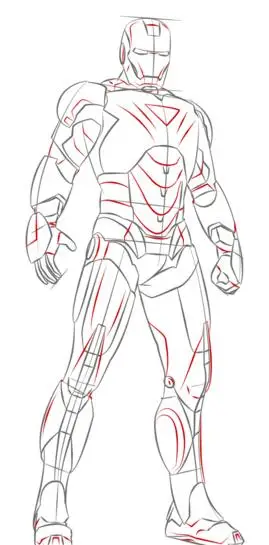 如何画钢铁侠_简笔画教程_简笔画大全