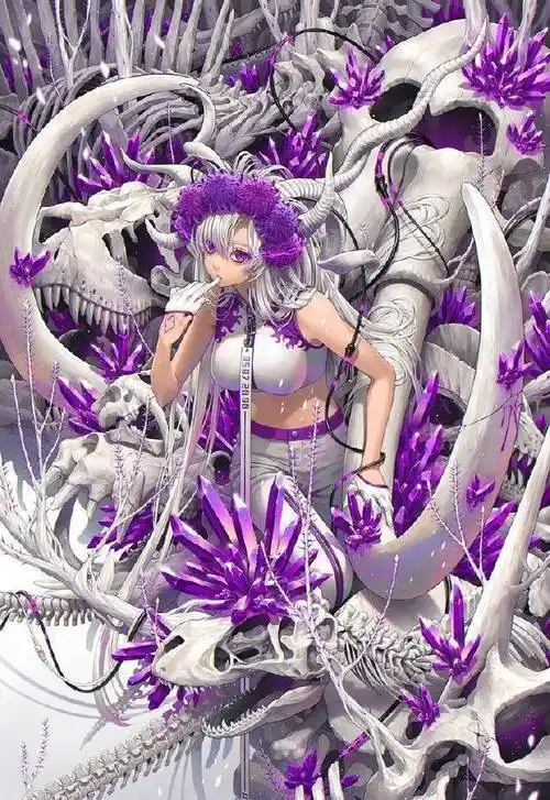 画师绘制二次元银发小姐姐,随着瞳色的变化,气质会发生什么变化_少女