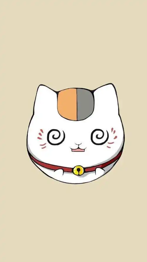 招财猫 平铺 简单 软萌 卡通 可爱 萌物 清新 壁纸