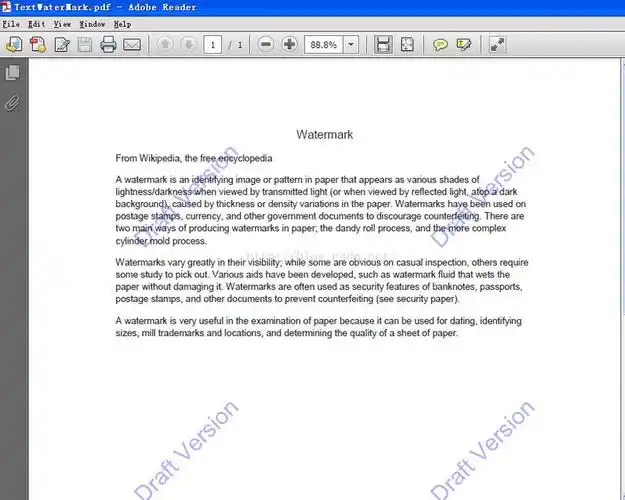 c#如何给pdf文件添加水印