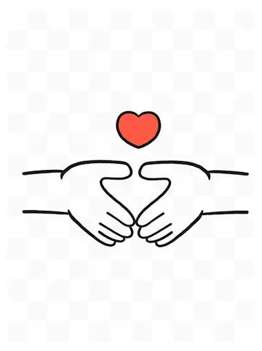 原创卡通手绘双手比心 i>gif /i>动 i>图 /i>