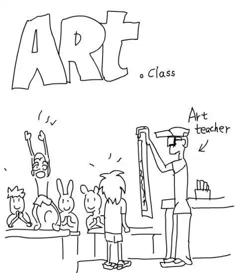 我们的美术课简笔画