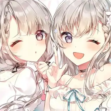 新可爱好看的动漫姐妹头像图片