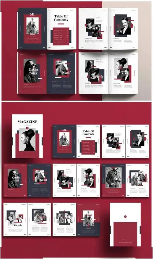 时尚杂志的图文排版没灵感