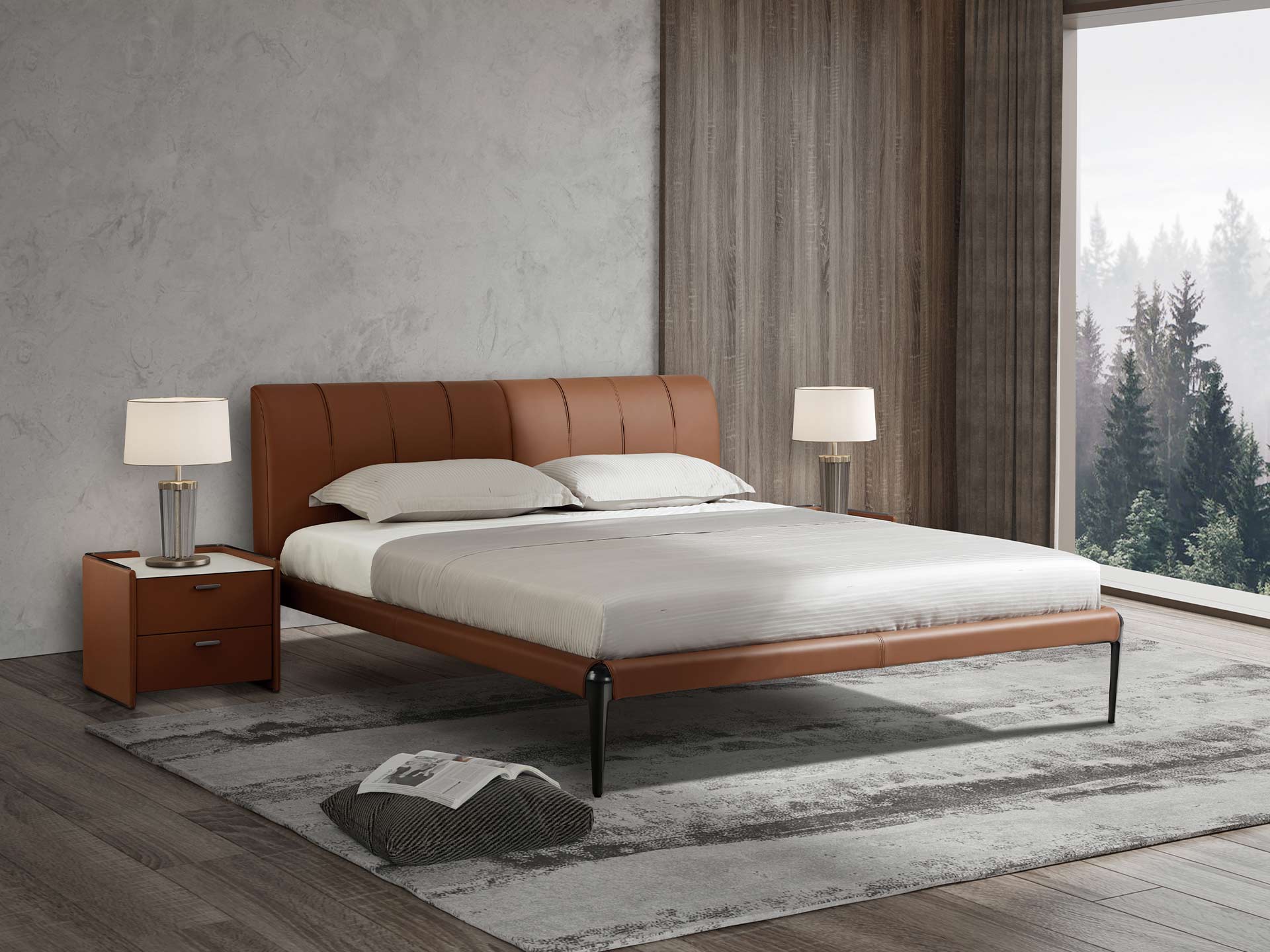 慕思意简·意式简约皮床