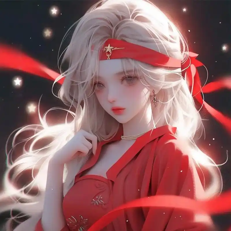 女生头像|古风红衣头像