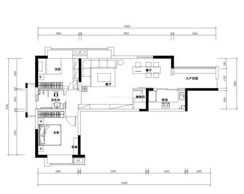 经典90平方米别墅室内设计装修图纸大全