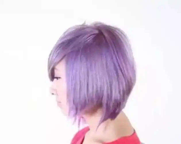 78]教你剪出时尚又"小脸"短发 极度紫灰色发型