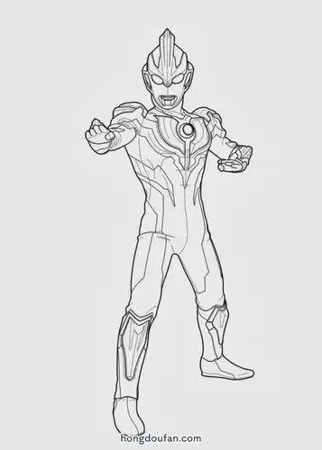 奥特曼简笔画帅气的银河奥特曼卡通简笔画法的q版贝利亚奥特曼儿童