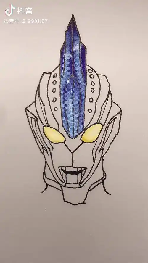 奥特曼系列简笔银河维克特利简笔画绘画画画绘说素描