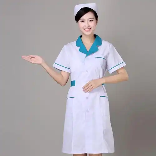 药店工作服药房护士服冬装长袖女白大褂短袖院工作服纹绣师 参数