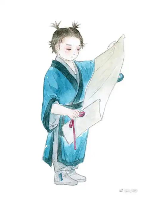 古风插画小书童作者寂山有饮