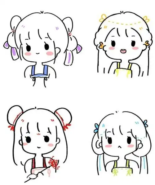 卡通可爱萌萌哒小动物简笔画步骤超级简单易上手儿童绘画和手账必备