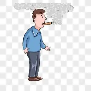 卡通抽烟图片