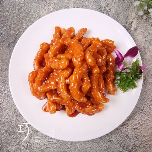 仿真食物炒菜糖醋里脊模型酒店明档假菜样品展示道具美食菜品模具