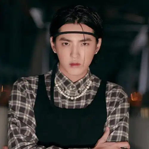 新款吴亦凡亦凡潮同款珍珠项链嘻哈hiphop项链