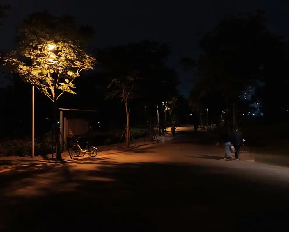 路灯下的人