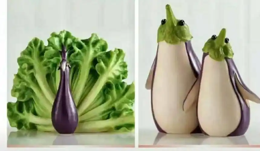 用茄子做的小动物