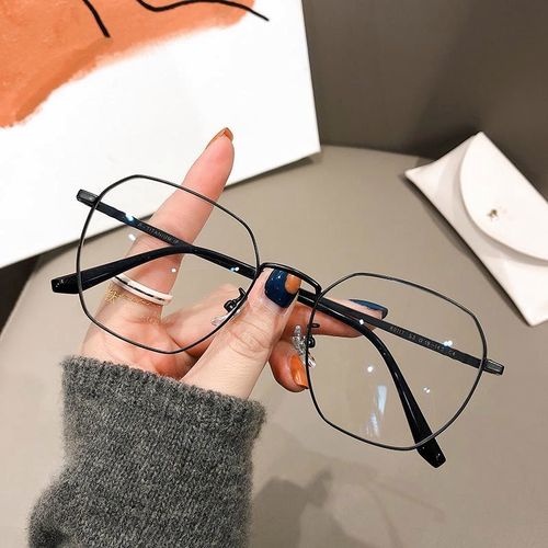 植蔓超宽近视眼镜框眼镜男方形细框超轻防蓝光高颜值眼睛镜女配镜有