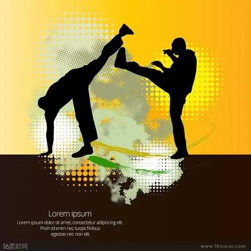 关键词:画册封面踢腿动作武术动作武打彩色画报人物素材黑色人物矢量