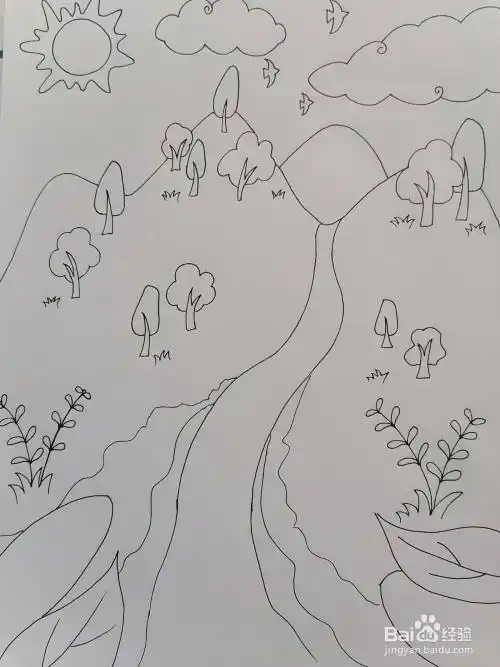 青山绿水怎么画好看