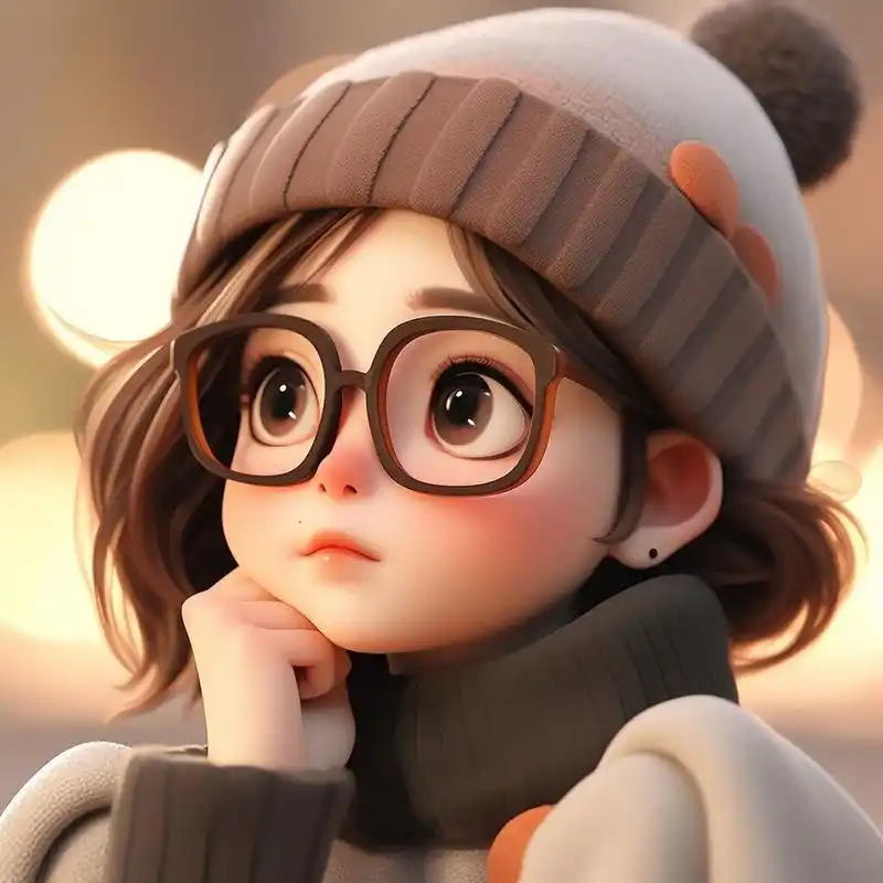 情侣头像|粉彩可爱人物:8k风格3d卡通图片 这张图片展现了一个非常