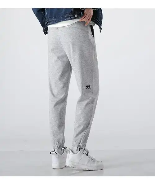 春秋季2022新款潮牌休闲裤束脚百搭运动长裤子男花灰m建议100130斤