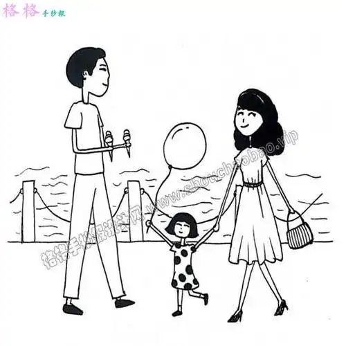 一家三口的简笔画一家三口的简笔画图片