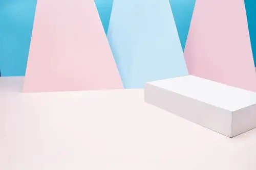 蓝色几何形状背景图