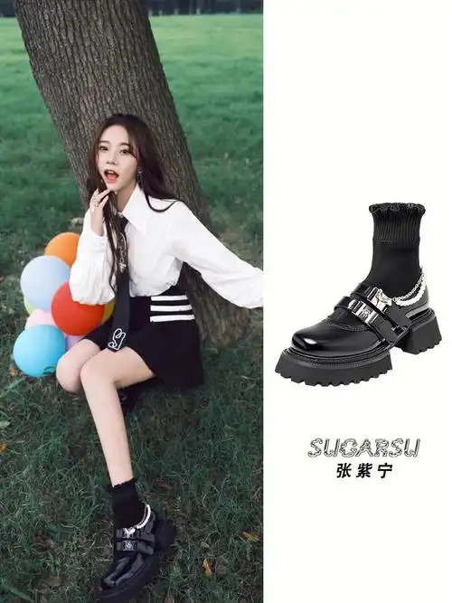 张紫宁x酥履sugarsu学院风玛丽珍袜靴