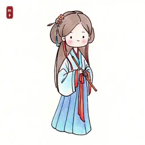 古风人物简笔画教程魏晋少女