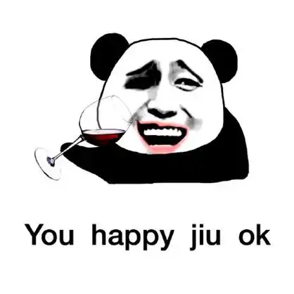 you happy jiu ok - 英文表情包(熊猫金馆长)_英文_熊猫_金馆长_表情