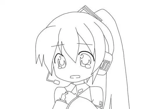 给个简单的动漫绘画人物的图.最好是铅笔画的.