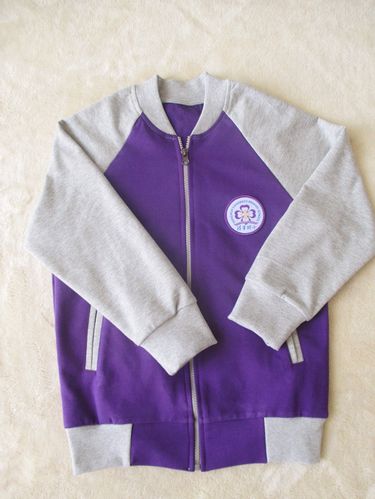 秋冬新款清华附小灰拼紫校服外套 长裤 冬款校裤纯棉男女同款