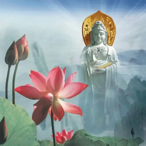 不早也不晚 来到你身边 不再错过 不再擦肩 来生愿做一朵莲 或在佛前