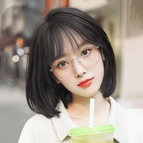 self假发女短发波波头网红全头套式假头发减龄bobo发型适合圆脸假发套