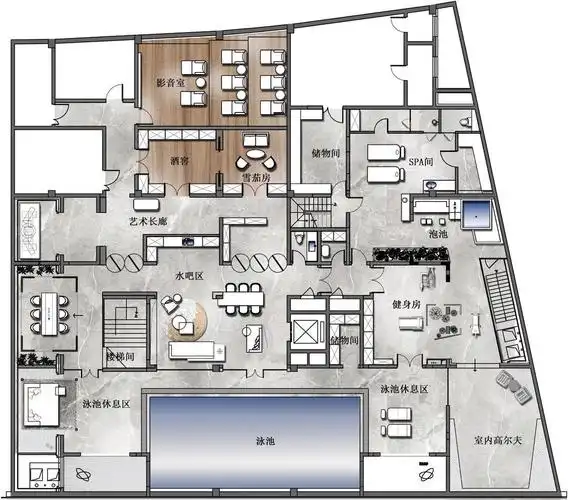 北京九章2630㎡别墅营造极致简约美感