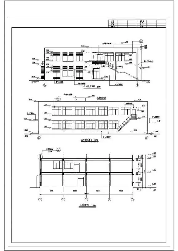 2层1354平米餐厅建筑施工图