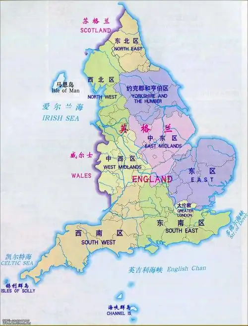 英格兰地图_英国地图库